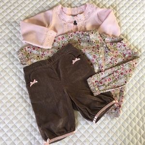 3 pc DKNY Gymboree Sweater Blouse Knicker Bundle 2